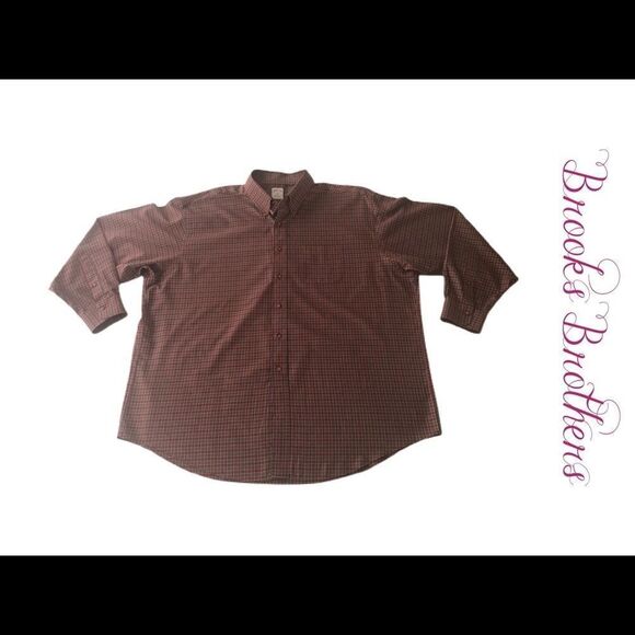 Brooks Brothers Plaid Button Down Long Sleeve Shirt Sz XXL - Picture 1 of 7